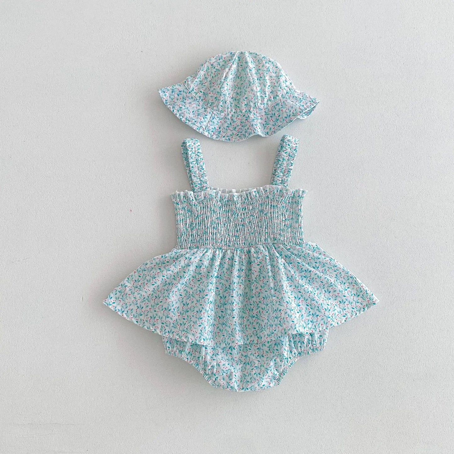 Summer Bloom Skirted Romper Set