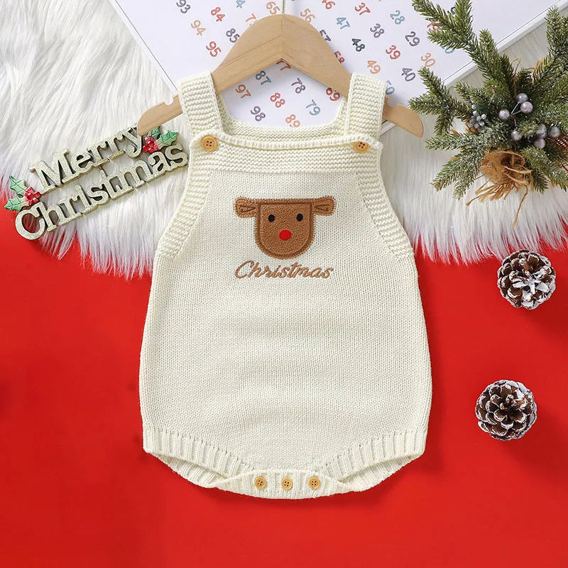 Christmas Knitted Baby Romper