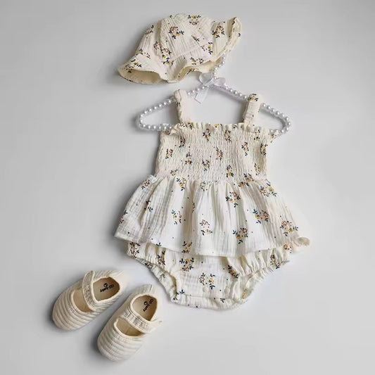 Floral Frill Romper Set