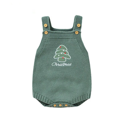 Christmas Knitted Baby Romper