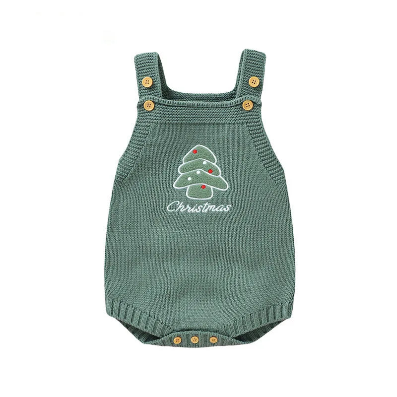 Christmas Knitted Baby Romper