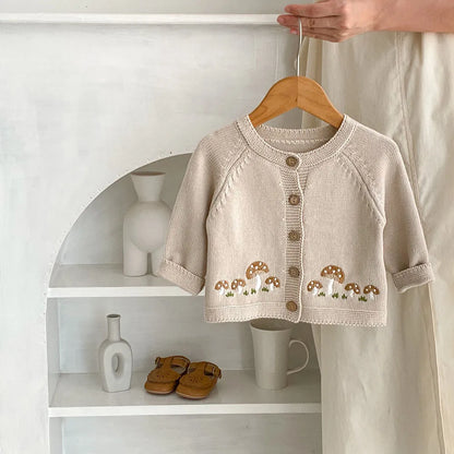 Mushroom Knitted Cardigan
