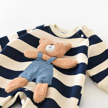 Striped Bear Romper