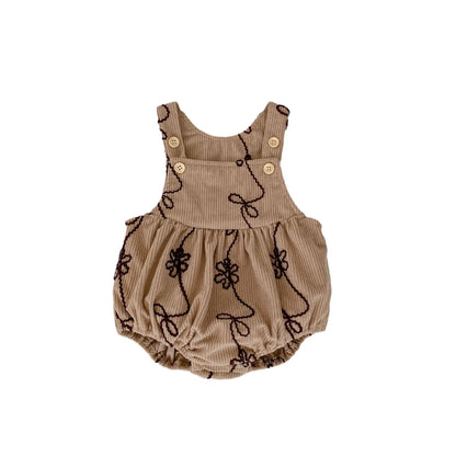 Corduroy Floral Romper