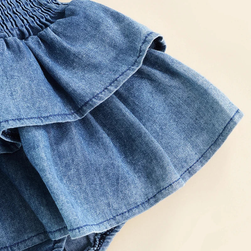 Denim Ruffle Dress