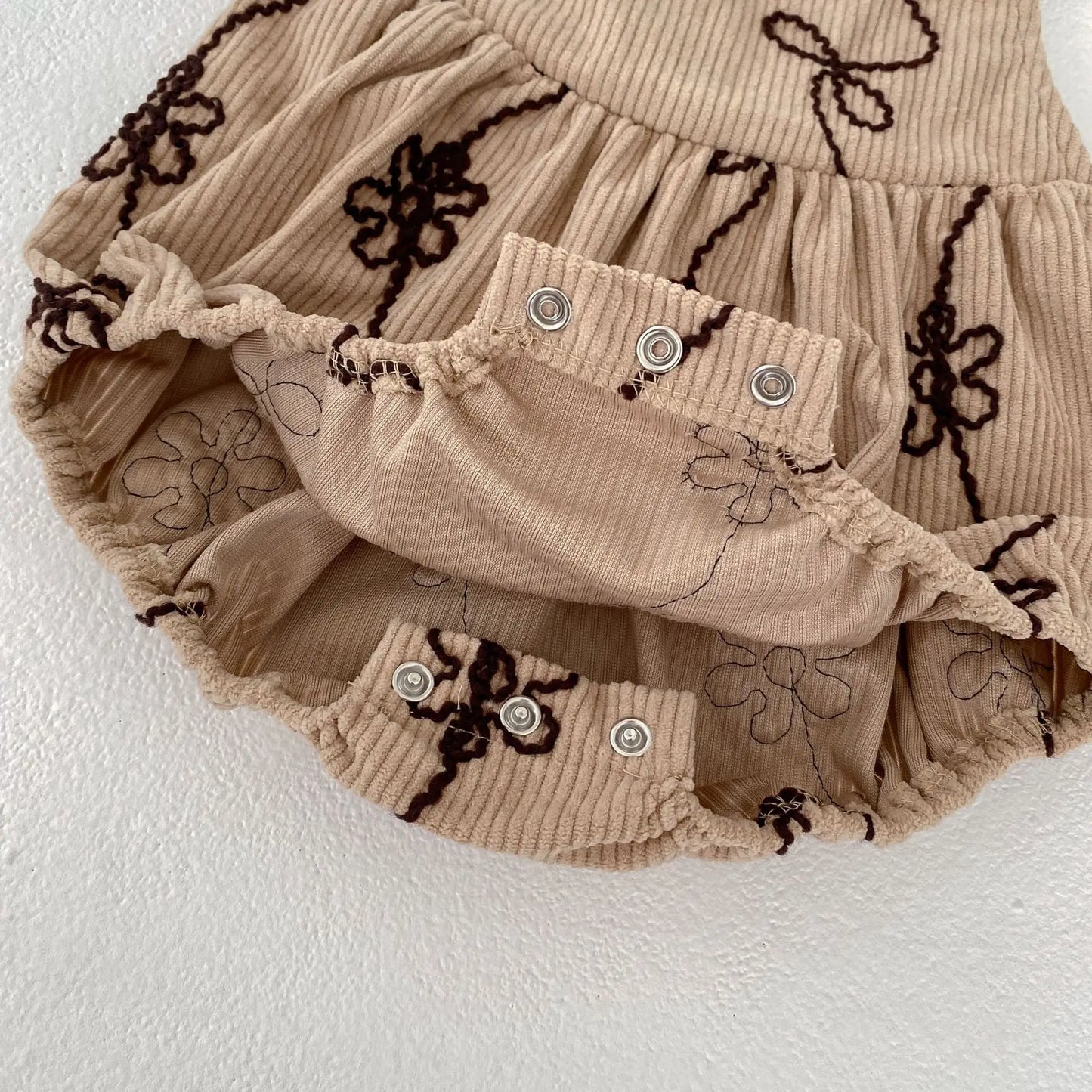 Corduroy Floral Romper