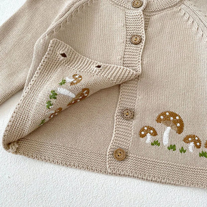 Mushroom Knitted Cardigan