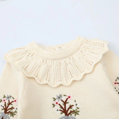 Knitted Flower Romper