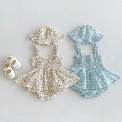 Summer Bloom Skirted Romper Set