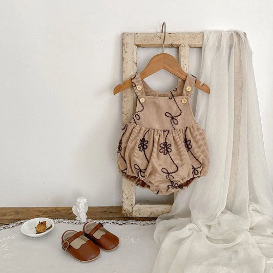 Corduroy Floral Romper