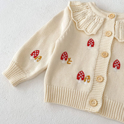 Mushroom Romper & Cardigan