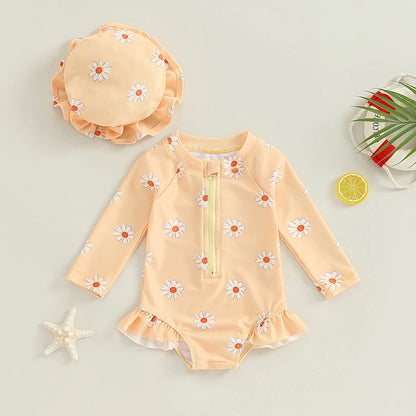 Zip Swimsuit with hat