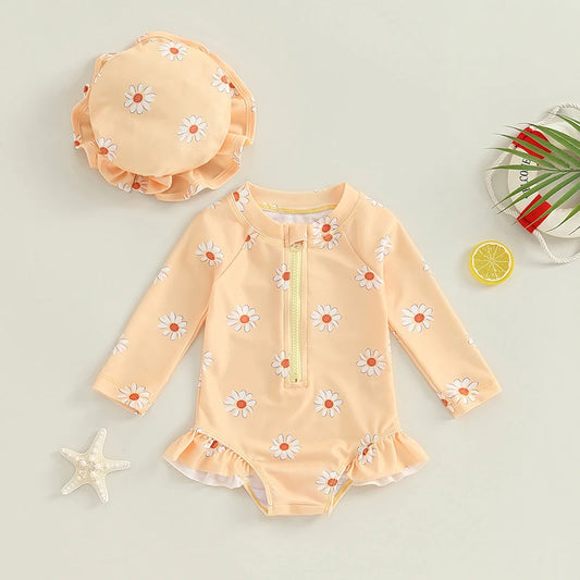 Zip Swimsuit with hat