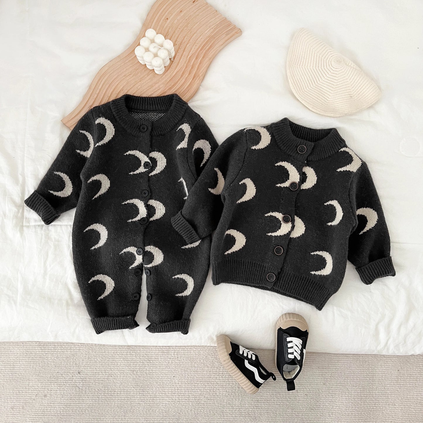 Knitted Moon Jacket and Romper