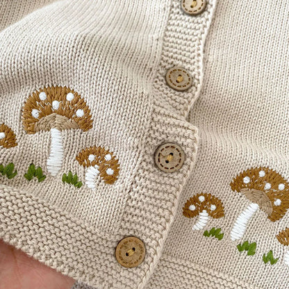 Mushroom Knitted Cardigan