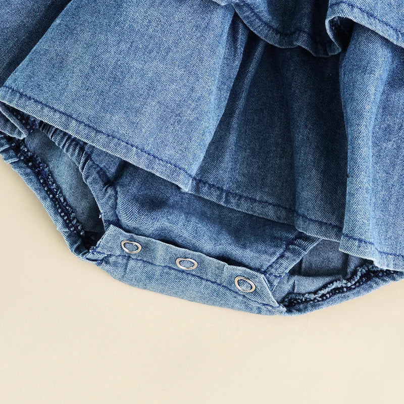 Denim Ruffle Dress