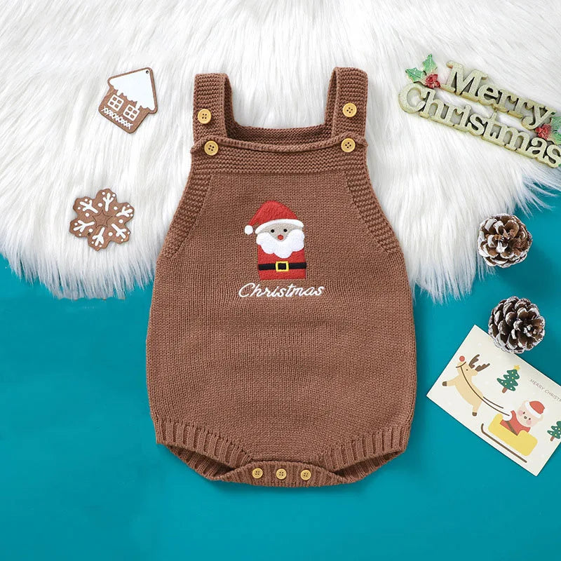 Christmas Knitted Baby Romper