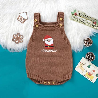 Christmas Knitted Baby Romper