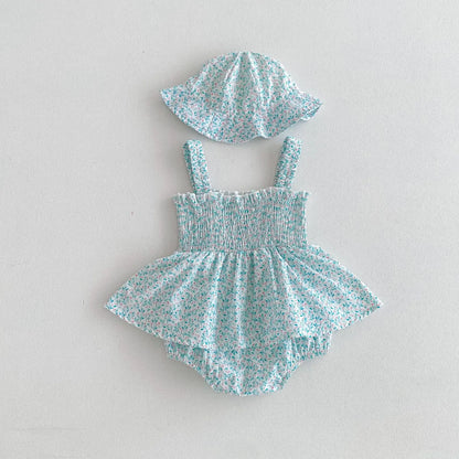 Summer Bloom Skirted Romper Set