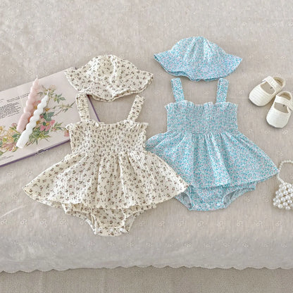 Summer Bloom Skirted Romper Set