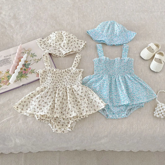 Summer Bloom Skirted Romper Set