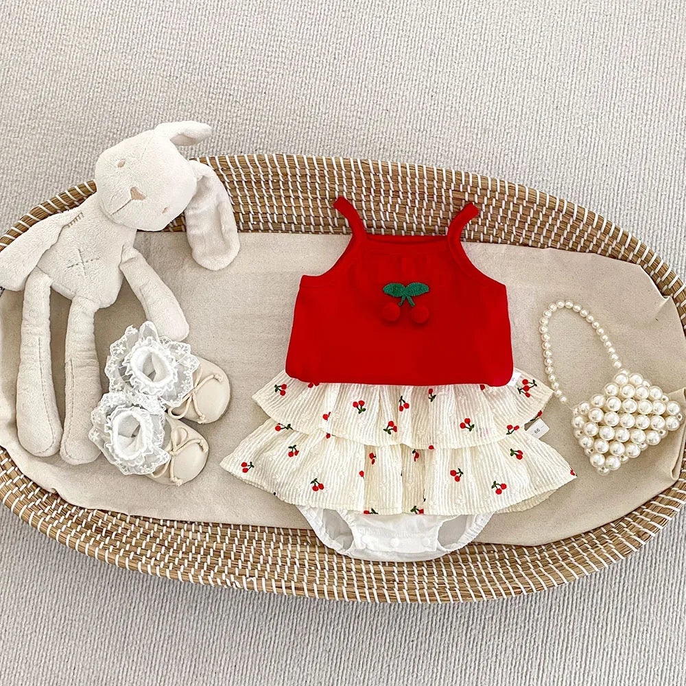 Cherry Sweet Summer Tops & Ruffle Shorts (Sold Separately)