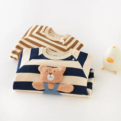 Striped Bear Romper