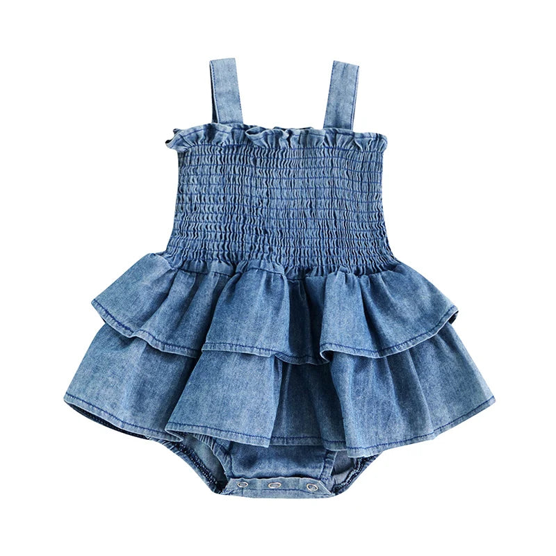 Denim Ruffle Dress