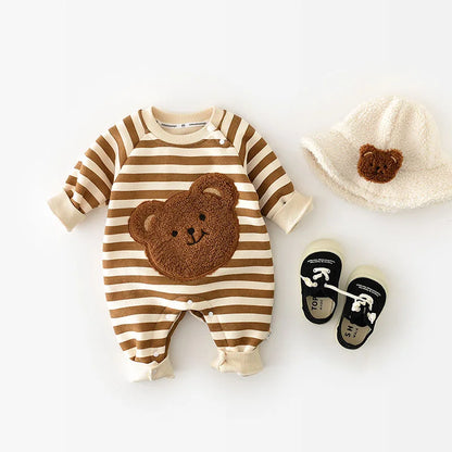 Striped Bear Romper
