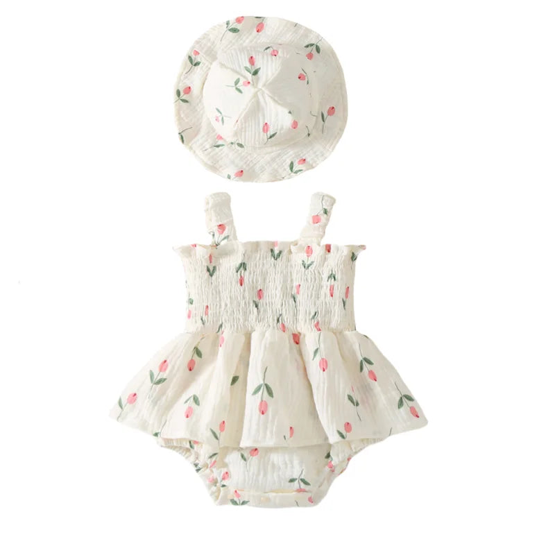 Floral Frill Romper Set