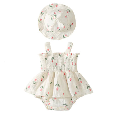 Floral Frill Romper Set