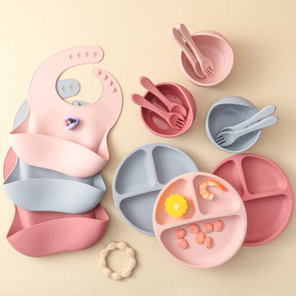 5Pcs Baby Silicone Feeding Se