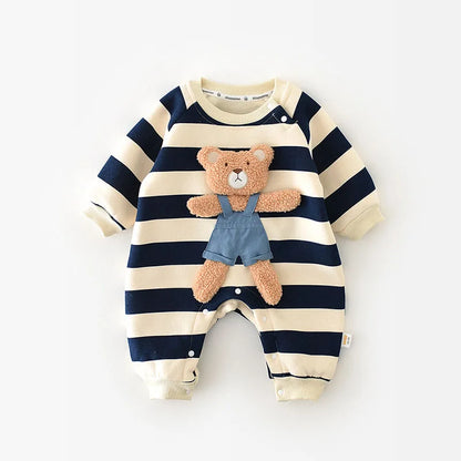Striped Bear Romper
