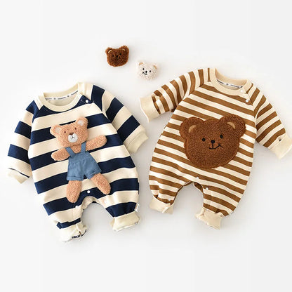 Striped Bear Romper