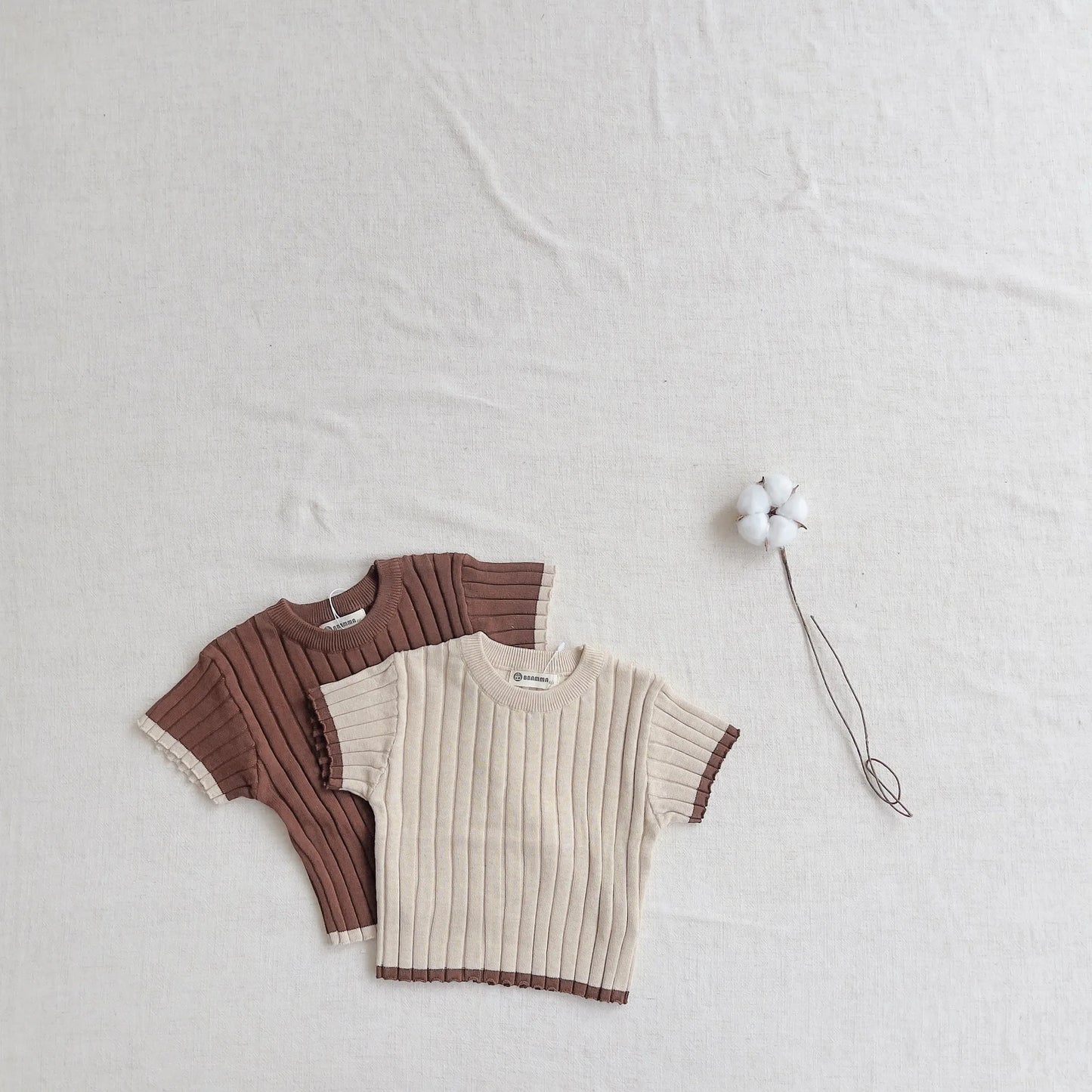 Teddy Trim Ribbed Knit Set