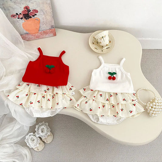 Cherry Sweet Summer Tops & Ruffle Shorts (Sold Separately)