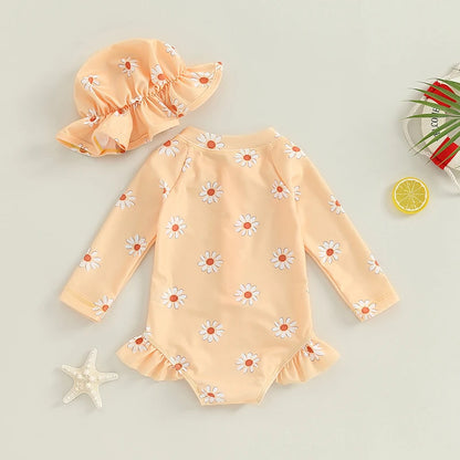 Zip Swimsuit with hat