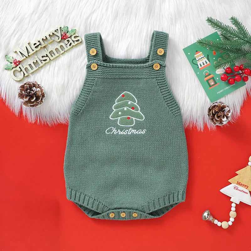 Christmas Knitted Baby Romper