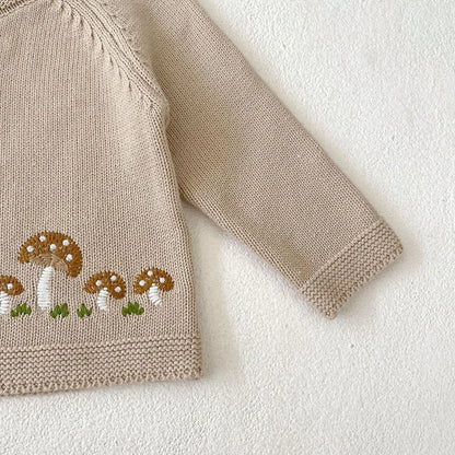 Mushroom Knitted Cardigan