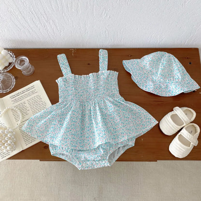Summer Bloom Skirted Romper Set