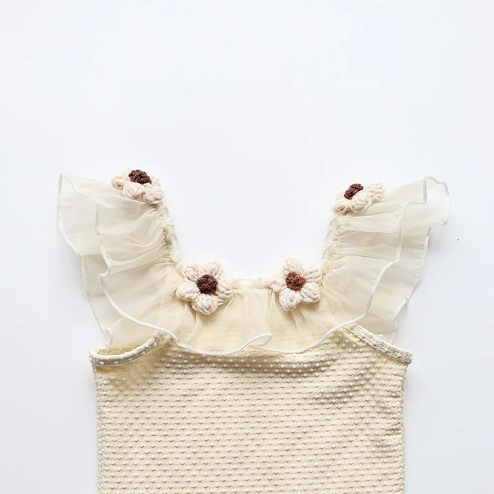 The Petal Ruffle Swimsuit – With Matching hat