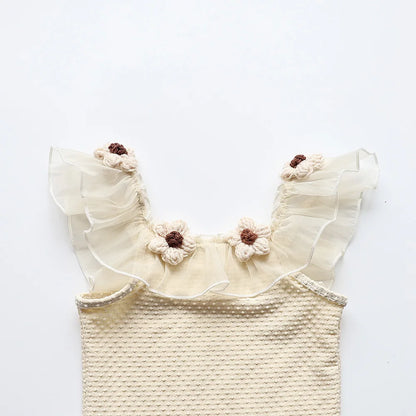 The Petal Ruffle Swimsuit – With Matching hat