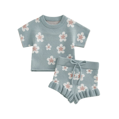 Knitted Floral Set