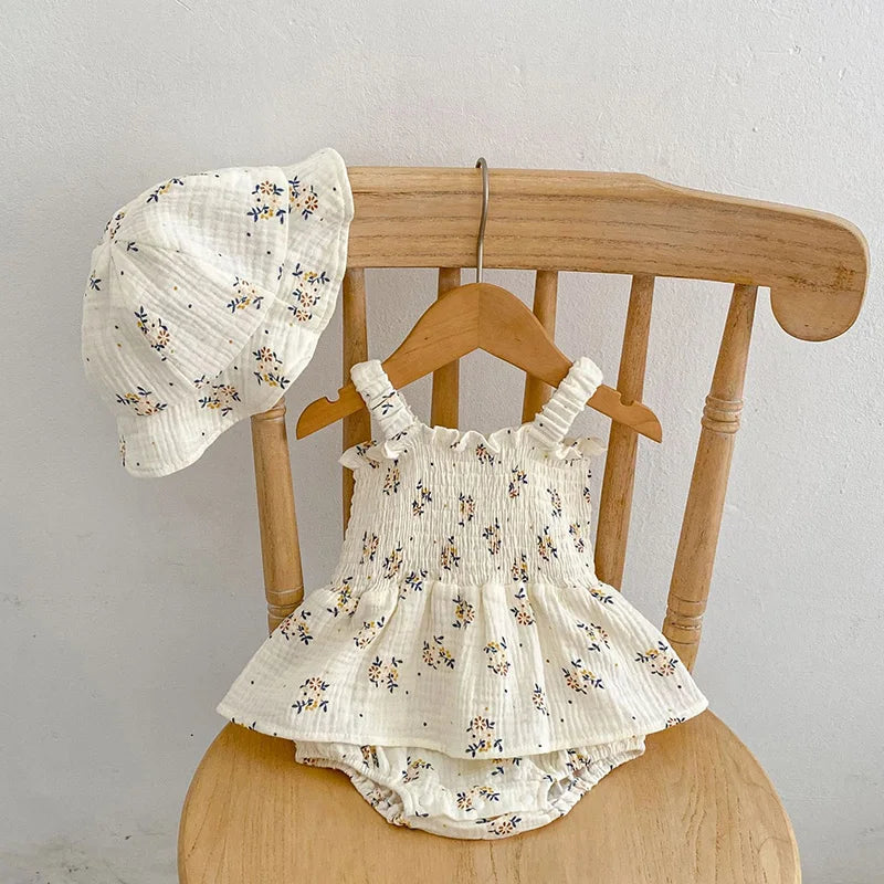 Floral Frill Romper Set