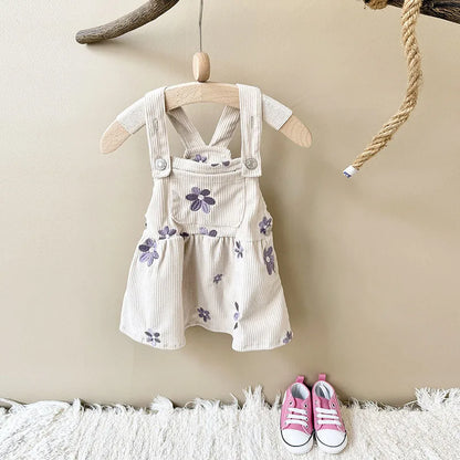 Daisy Days Corduroy Dungaree Dress