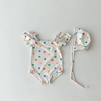 Puff Sleeve Baby Swimsuit