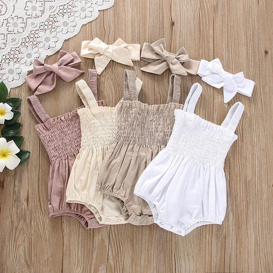 Ruched Romper & Headband Set