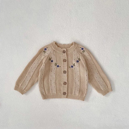Flower Knitted Romper and Jacket set